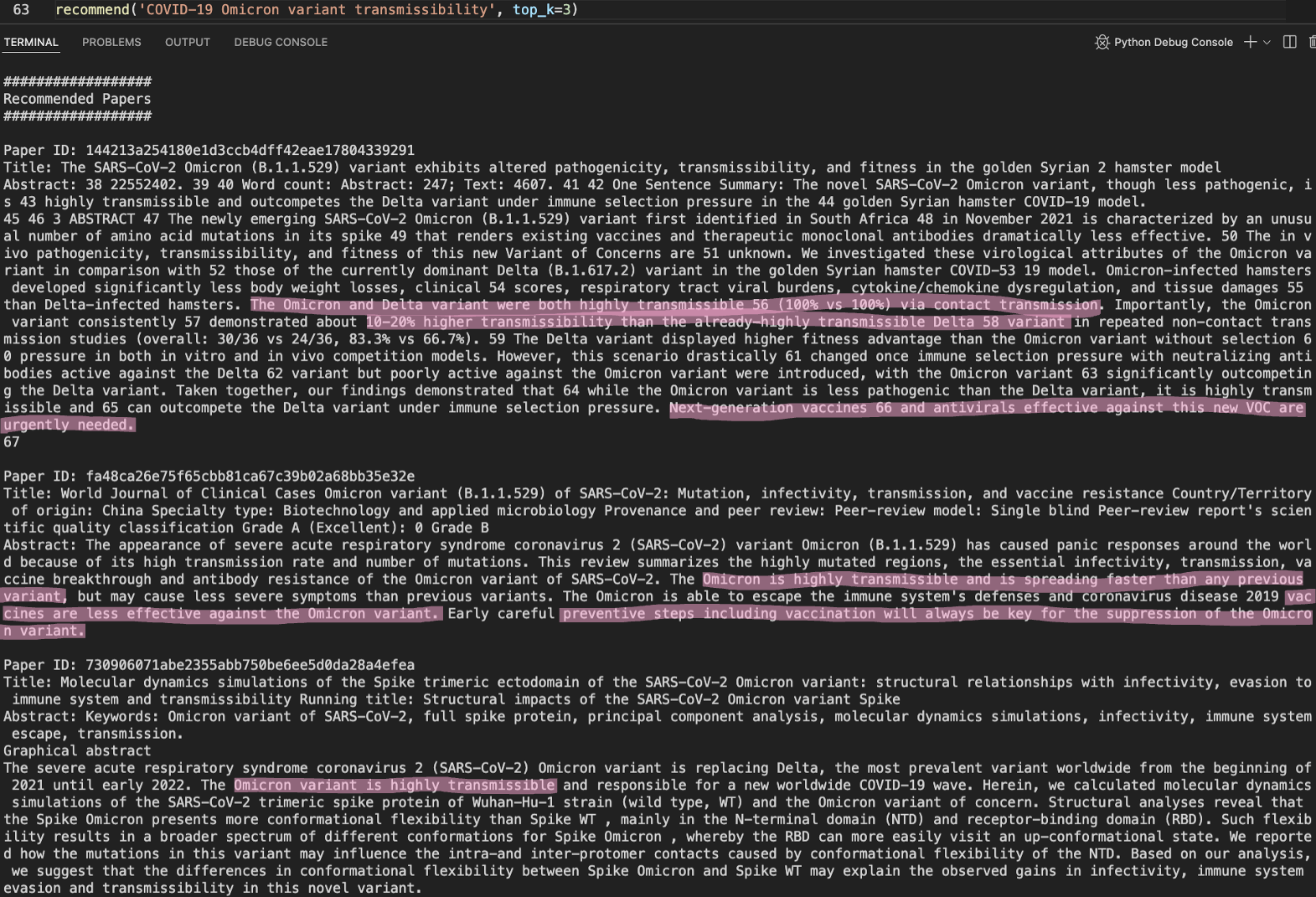 Recommended Articles on COVID-19 Omicron Variant Transmissibility